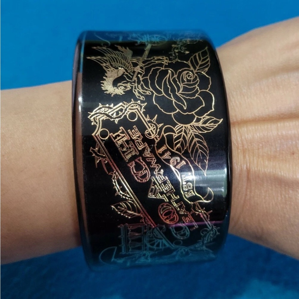Black and Gold Coach Tattoo Bracelet